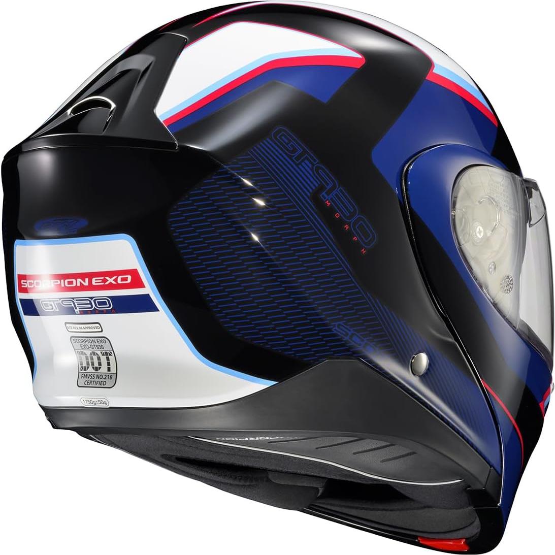 Casco Modular ScorpionEXO GT930 Azul/Rojo Pequeño Bluetooth