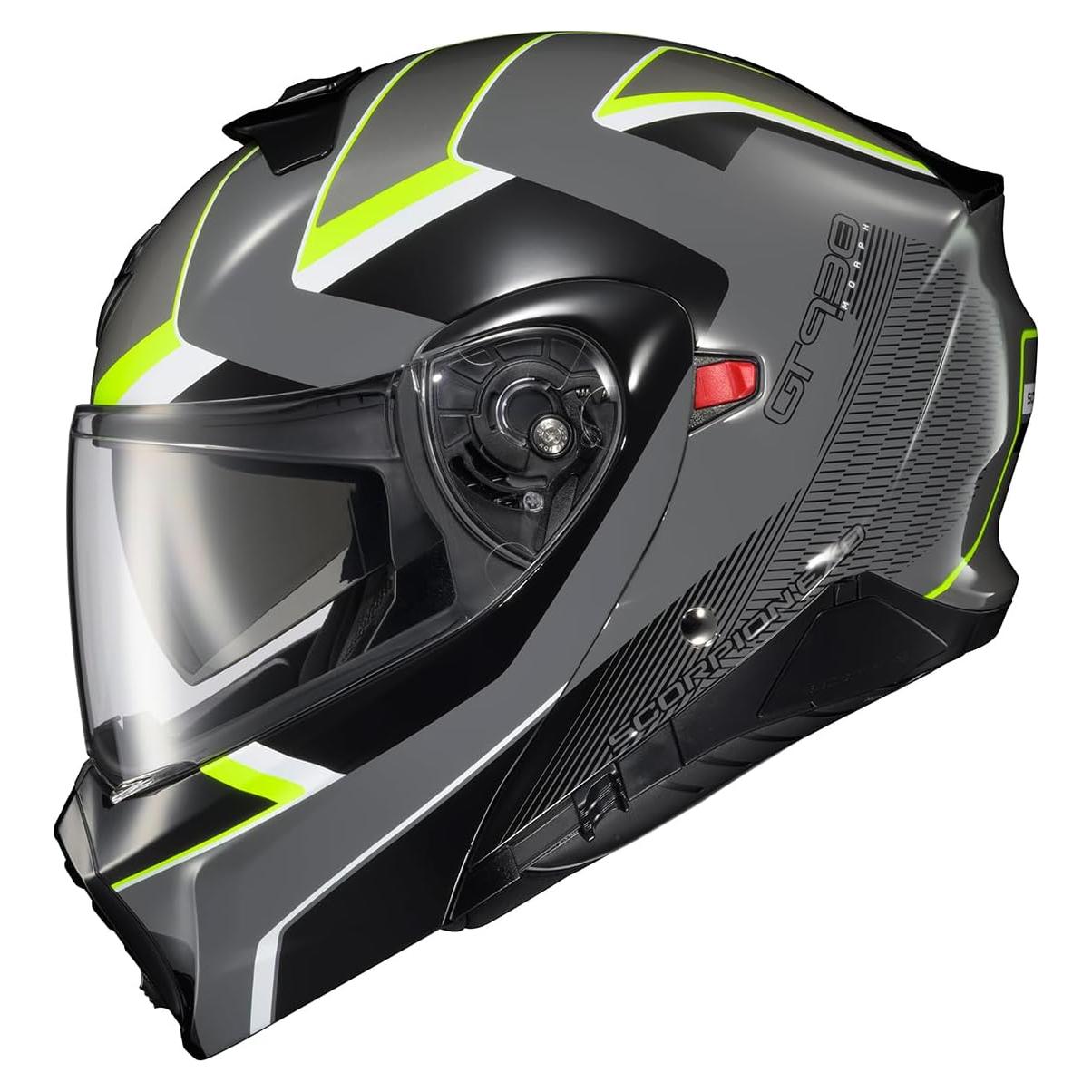 Casco Modular ScorpionEXO GT930 Bluetooth Gris Hi-Viz Grande
