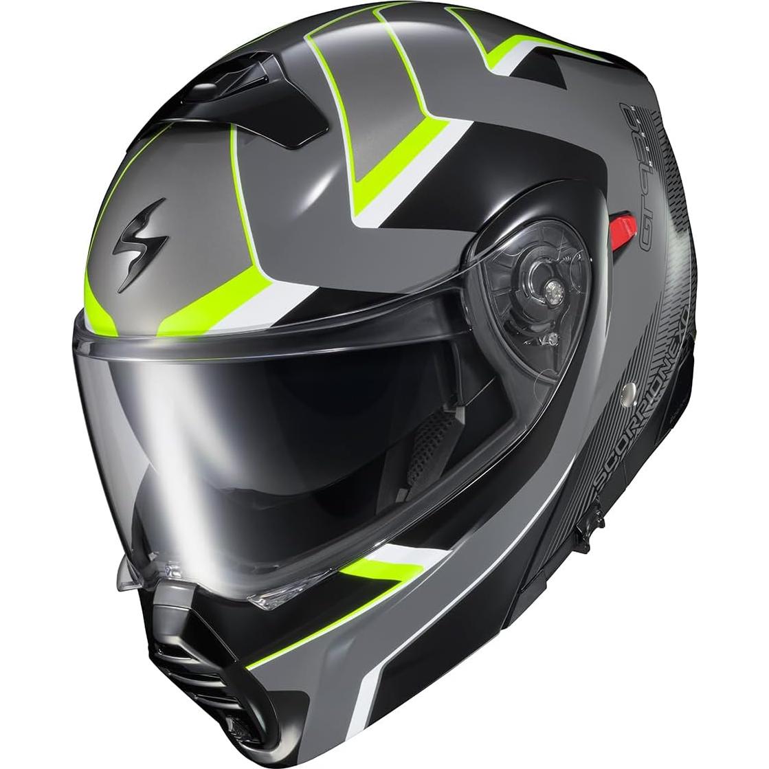 Casco Modular ScorpionEXO GT930 Bluetooth Gris Hi-Viz Grande