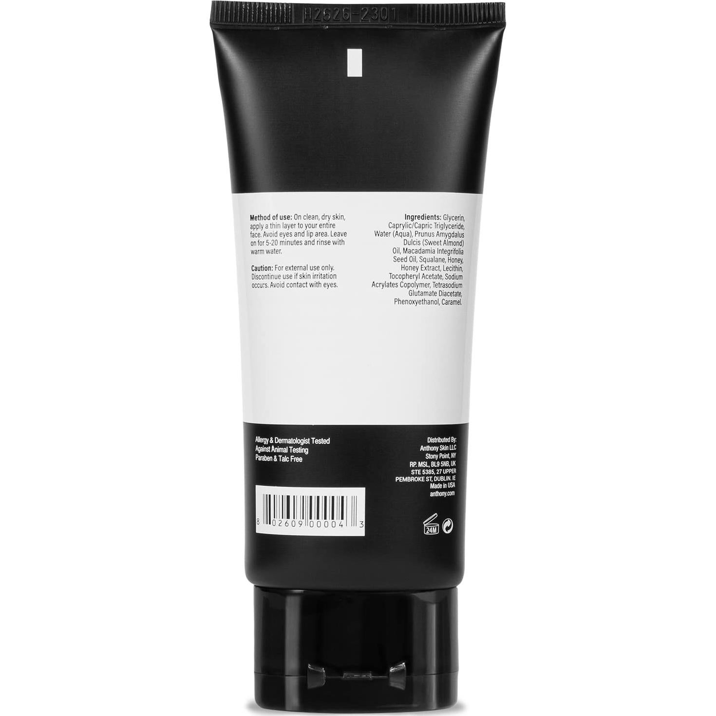 Máscara de Miel Anthony Hidratante 85g - Piel Seca a Normal