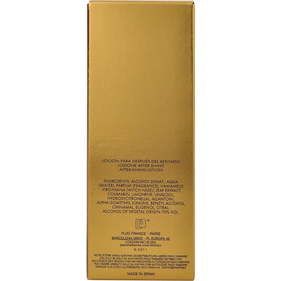 Loción After Shave Paco Rabanne 1 Million 100 ml Hombres