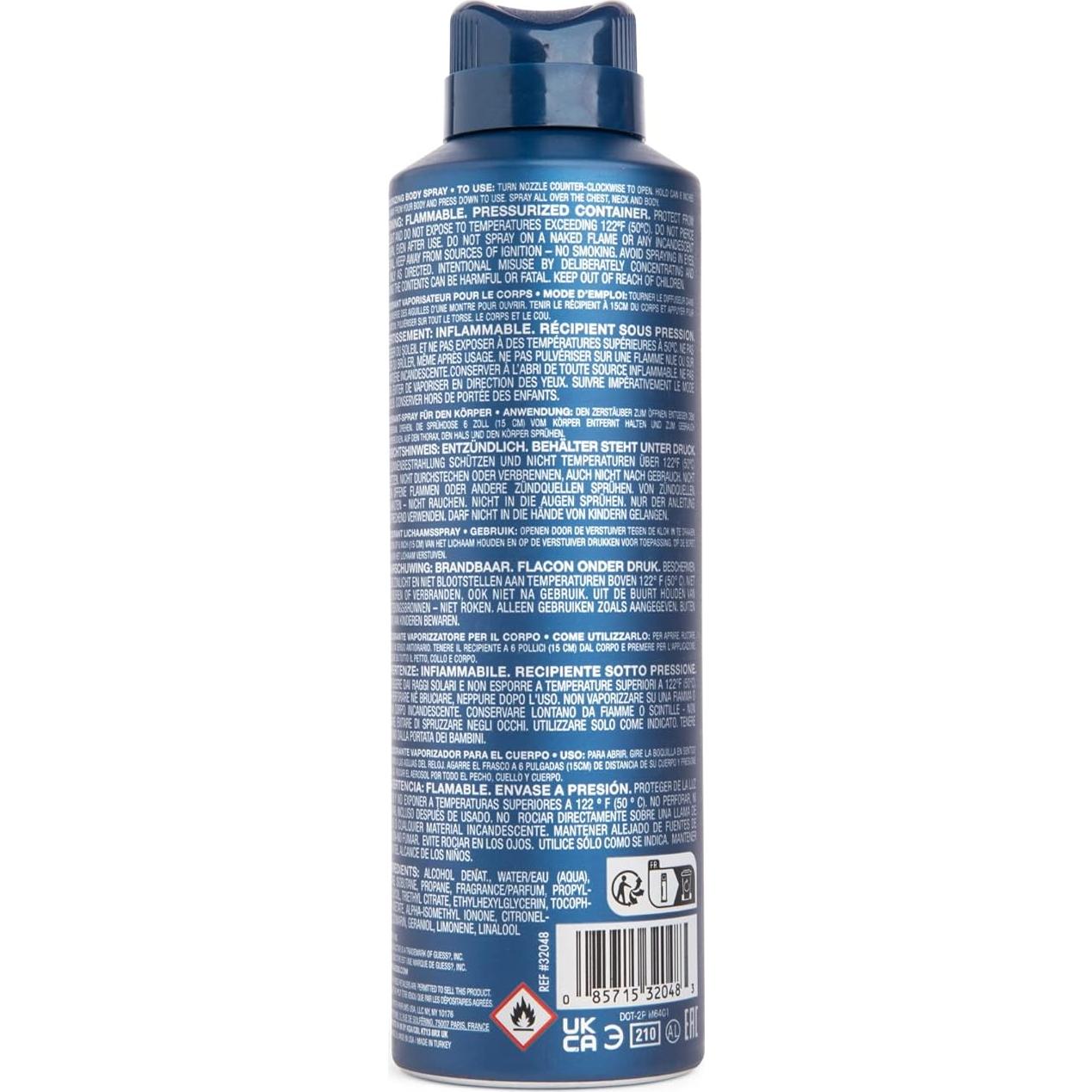 Spray Corporal Guess Seductive Homme Blue 170g - Fragancia Oriental Amaderado