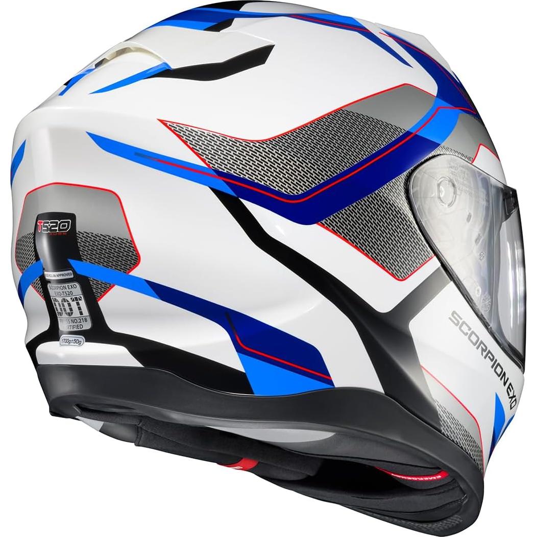 Casco Integral ScorpionEXO T520 Zuse Blanco/Azul 2.18kg