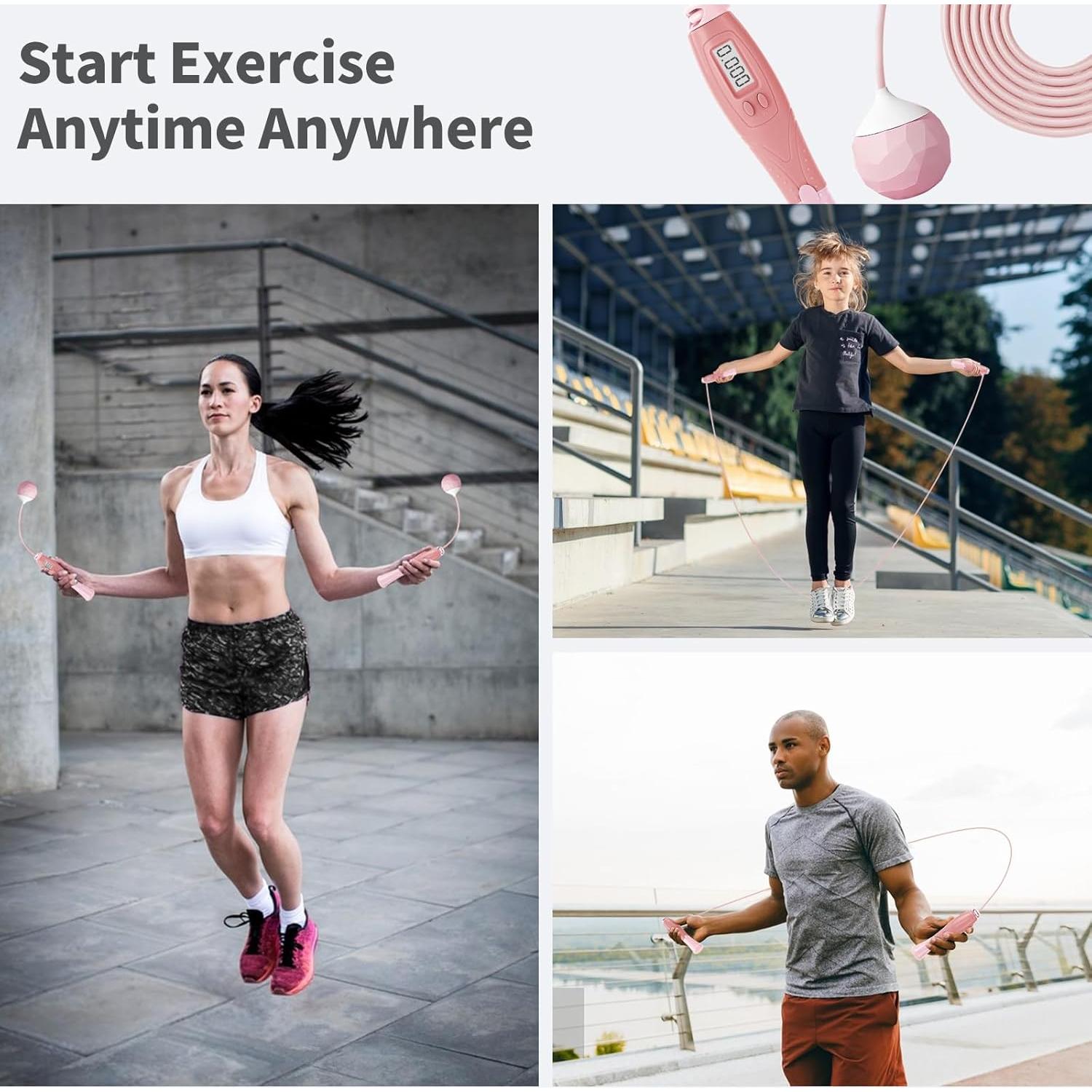 Cuerda de Saltar Inalámbrica MEHUKOJ con Contador Digital 3m