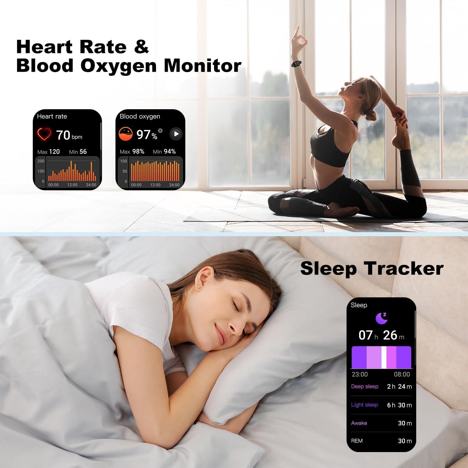 Reloj Inteligente LAMA V22 Negro con Monitoreo de Salud 24/7