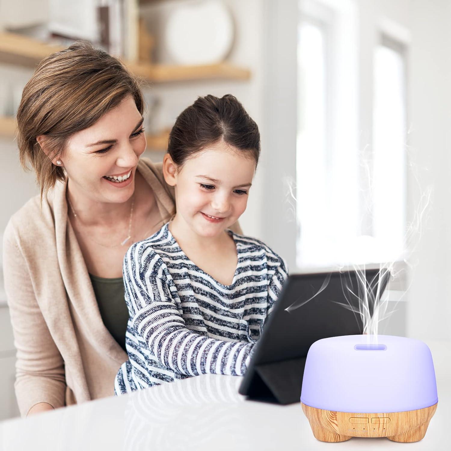 Difusor de Aceite Esencial Marchred 500ML Ultrasónico con Control Remoto