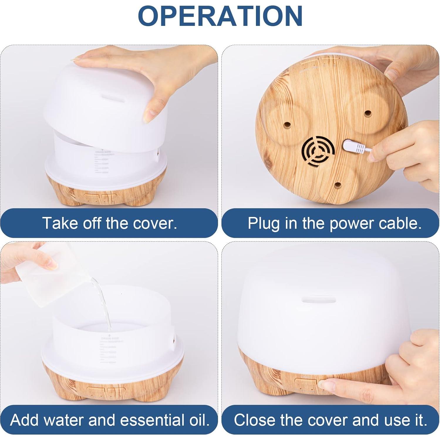 Difusor de Aceite Esencial Marchred 500ML Ultrasónico con Control Remoto