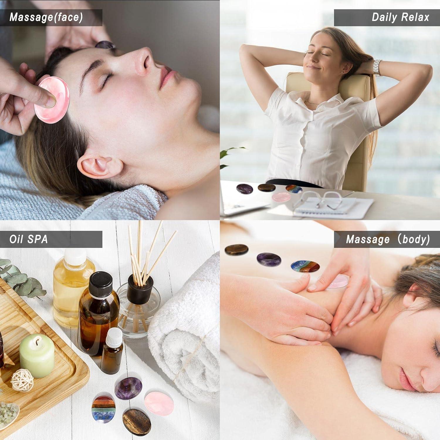 Piedras de Preocupación para Pulgar Roowest - 4 Piezas Cristales