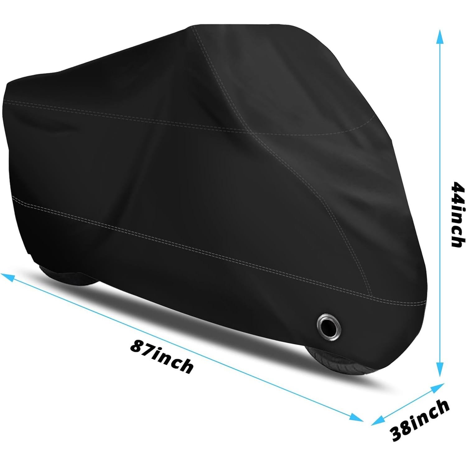 Cubierta de Motocicleta XYZCTEM Negra - Impermeable hasta 2.21m