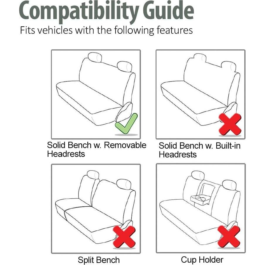 Funda de Asiento Trasero FH Group Beige Ajuste Universal