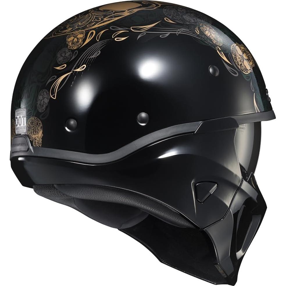 Casco ScorpionEXO Covert X 3/4 Negro Kalavera
