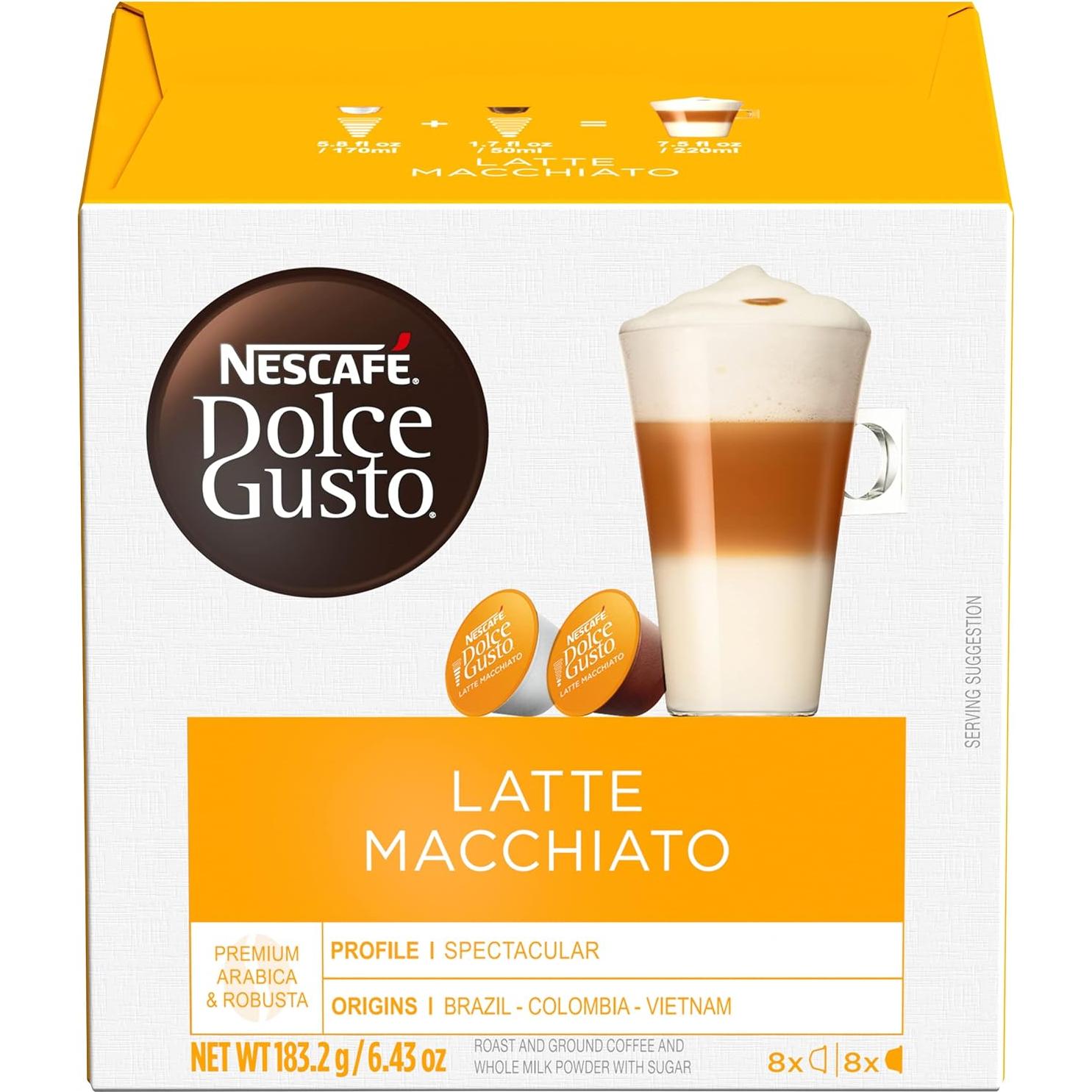 Cápsulas de Café Nescafé Dolce Gusto Latte Macchiato 16 Unidades