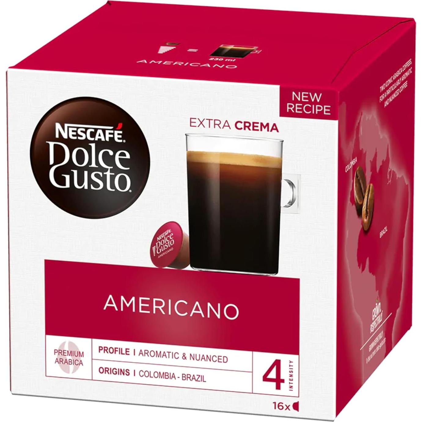Cápsulas de Café Nescafé Dolce Gusto Americano 36 Unidades