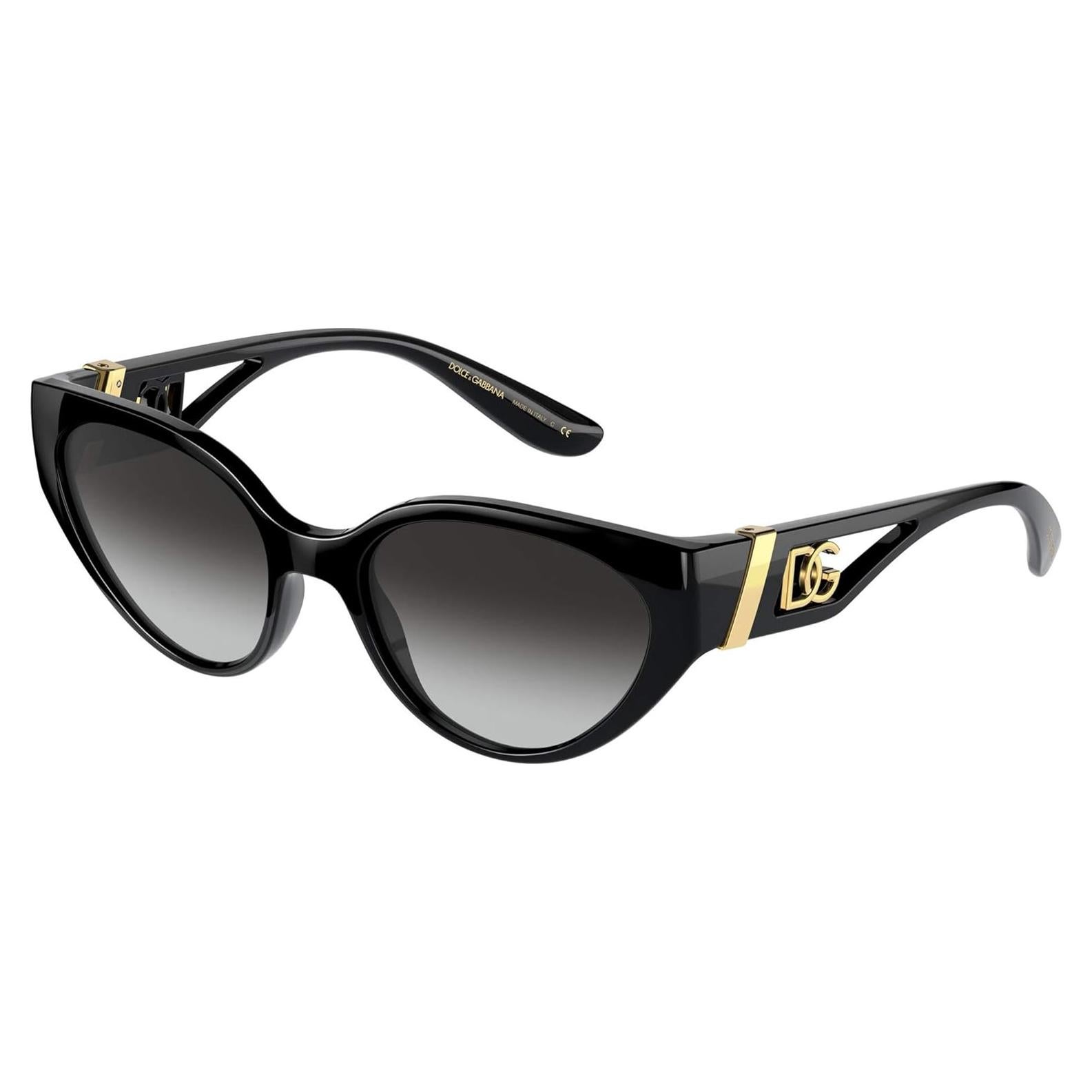Gafas de sol redondas Dolce & Gabbana DG6146 mujer negro/gris