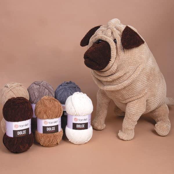 Hilo Chenille Velvet YarnArt Dolce 100g 120m Super Grueso