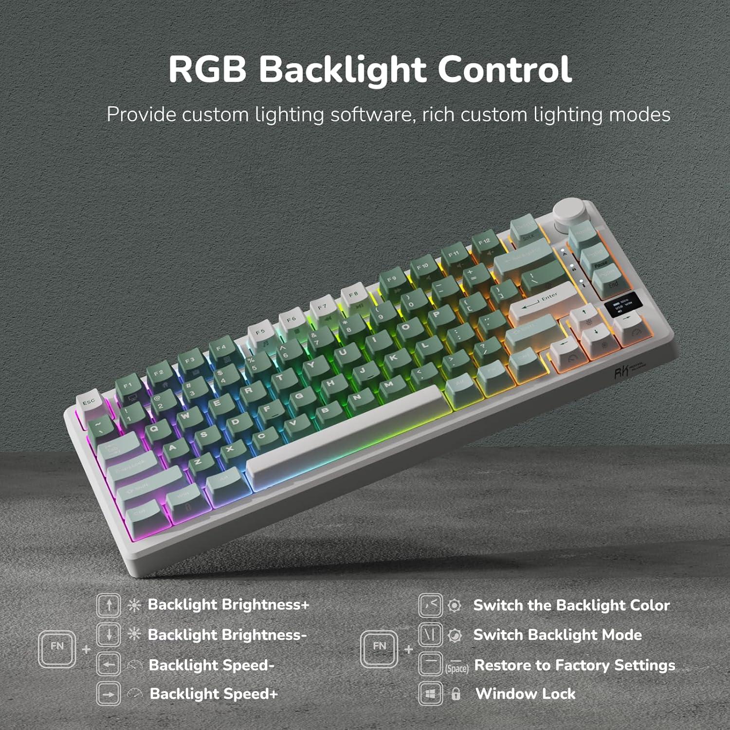 Teclado Mecánico RK ROYAL KLUDGE M75 75% RGB OLED
