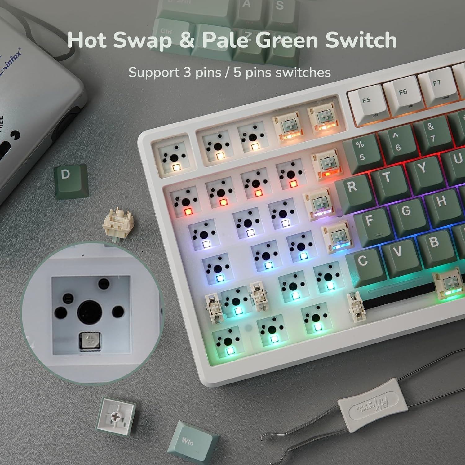 Teclado Mecánico RK ROYAL KLUDGE M75 75% RGB OLED