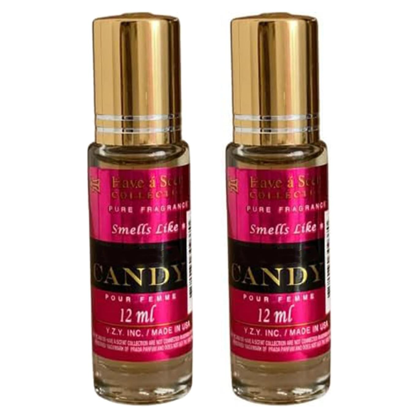 Aceite de Perfume Roll On Pr. Candy 12ml - Paquete de 2