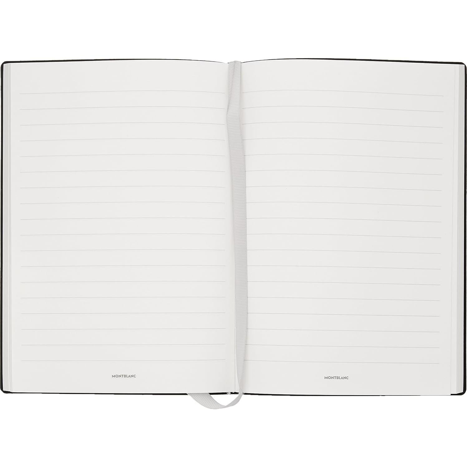 Cuaderno Rayado Montblanc #146 Negro 15x21cm Cuero Saffiano
