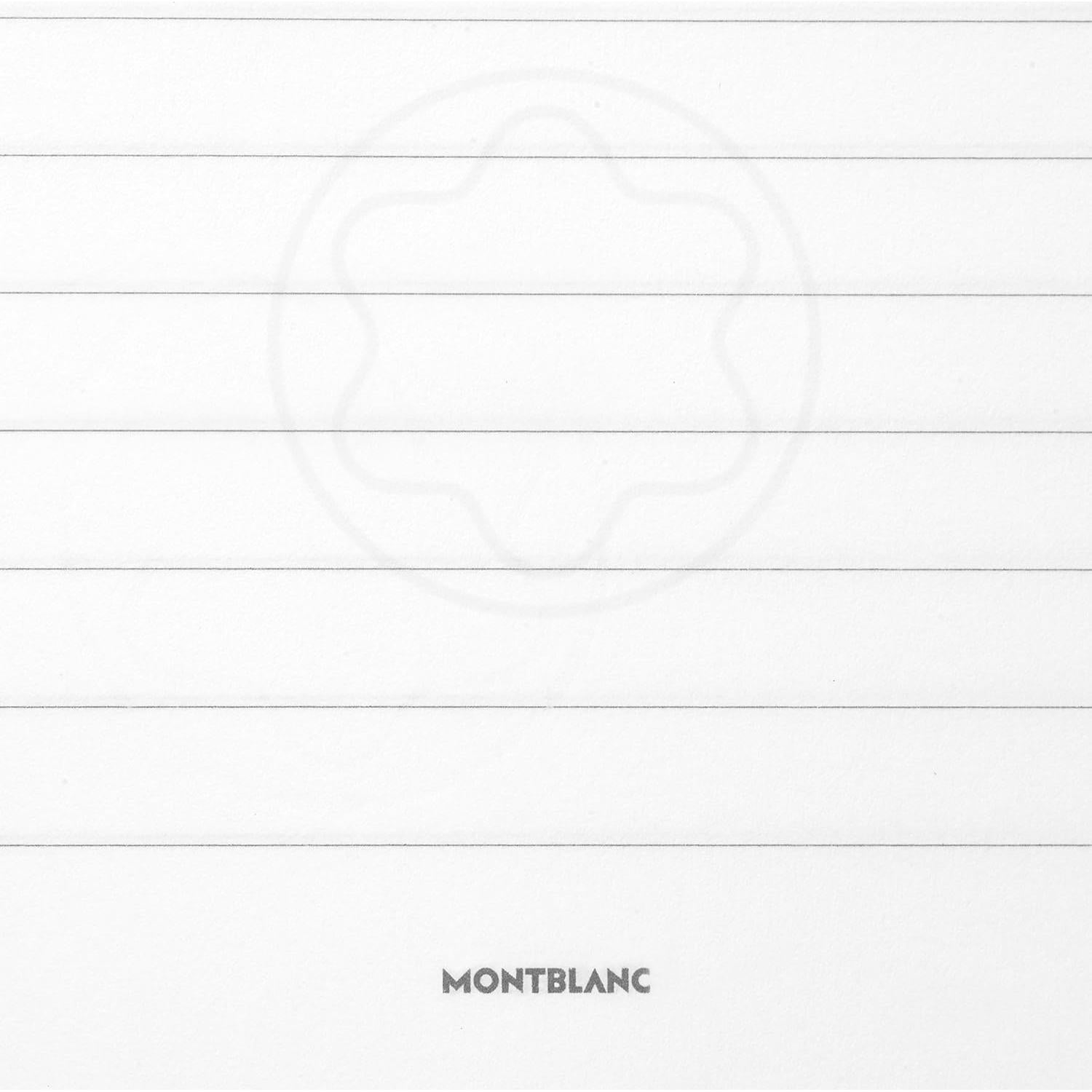 Cuaderno Rayado Montblanc #146 Negro 15x21cm Cuero Saffiano