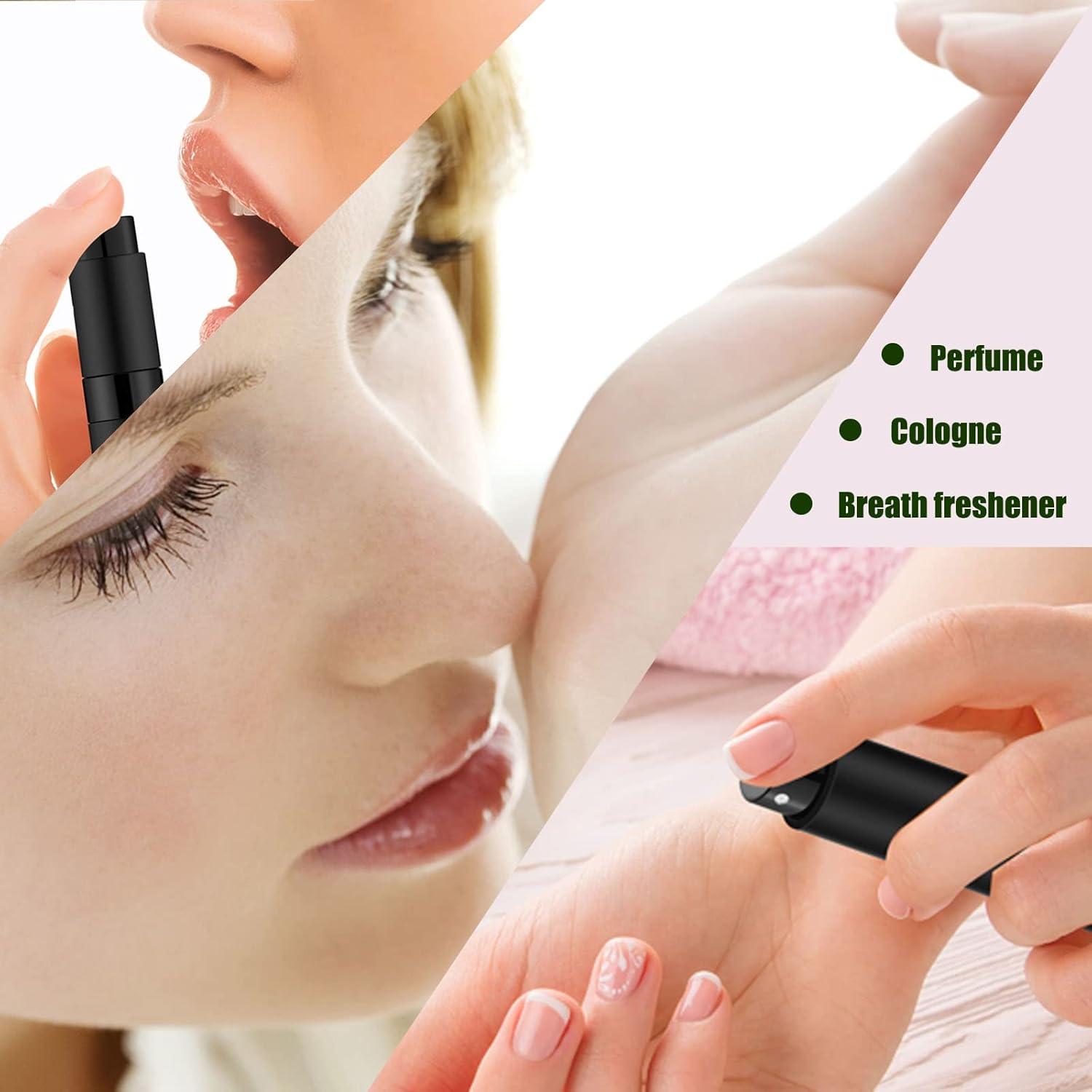 Atomizador de Perfume Mini 8ml Mozzafiato Negro Mate - 3 Piezas