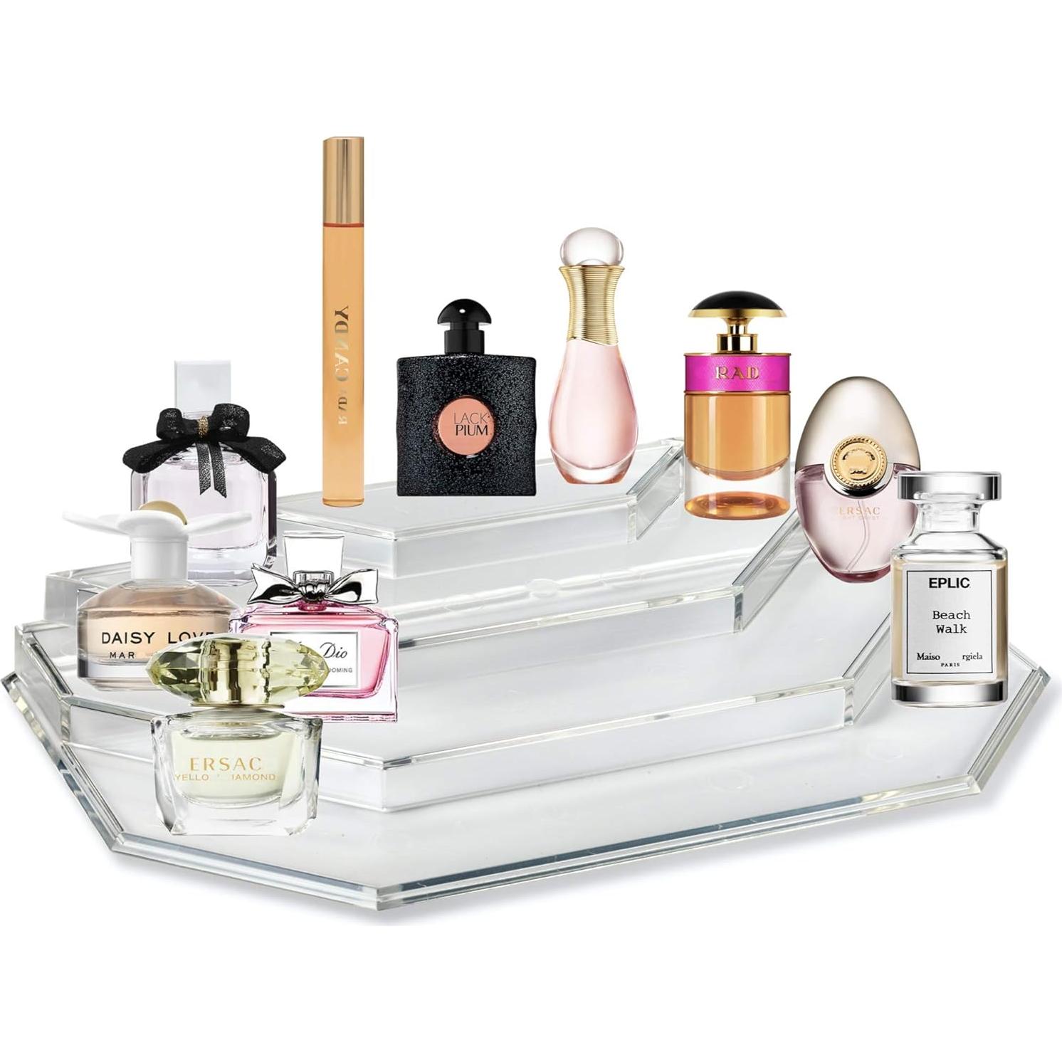 Organizador de Perfumes Acrílico BY ALEGORY 4 Niveles 29.21x17.78cm