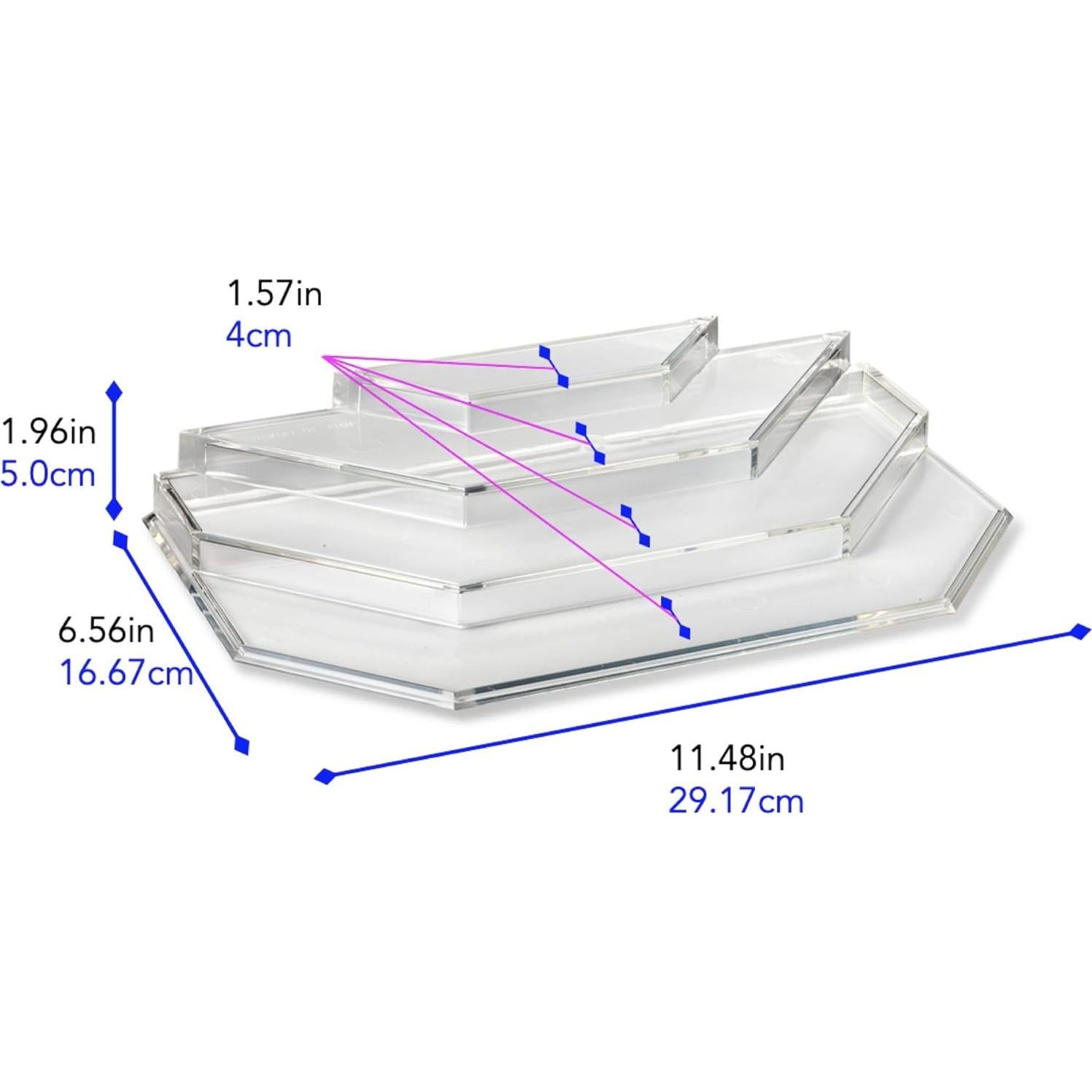 Organizador de Perfumes Acrílico BY ALEGORY 4 Niveles 29.21x17.78cm