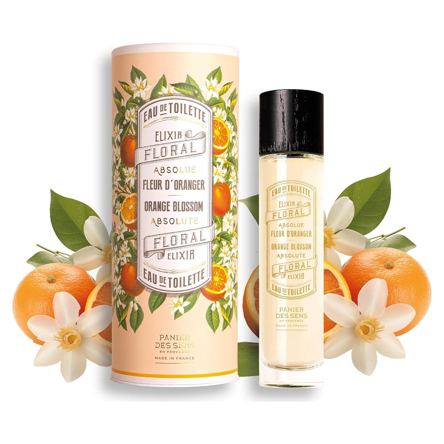 Panier des Sens - Orange Blossom Eau de Toilette 1.7 Floz – Sweet & Enveloping Fragrance - Daily Light Perfume for Women - Parfum Crafted in Grasse, France - Gifts for Her - Elegant Packaging