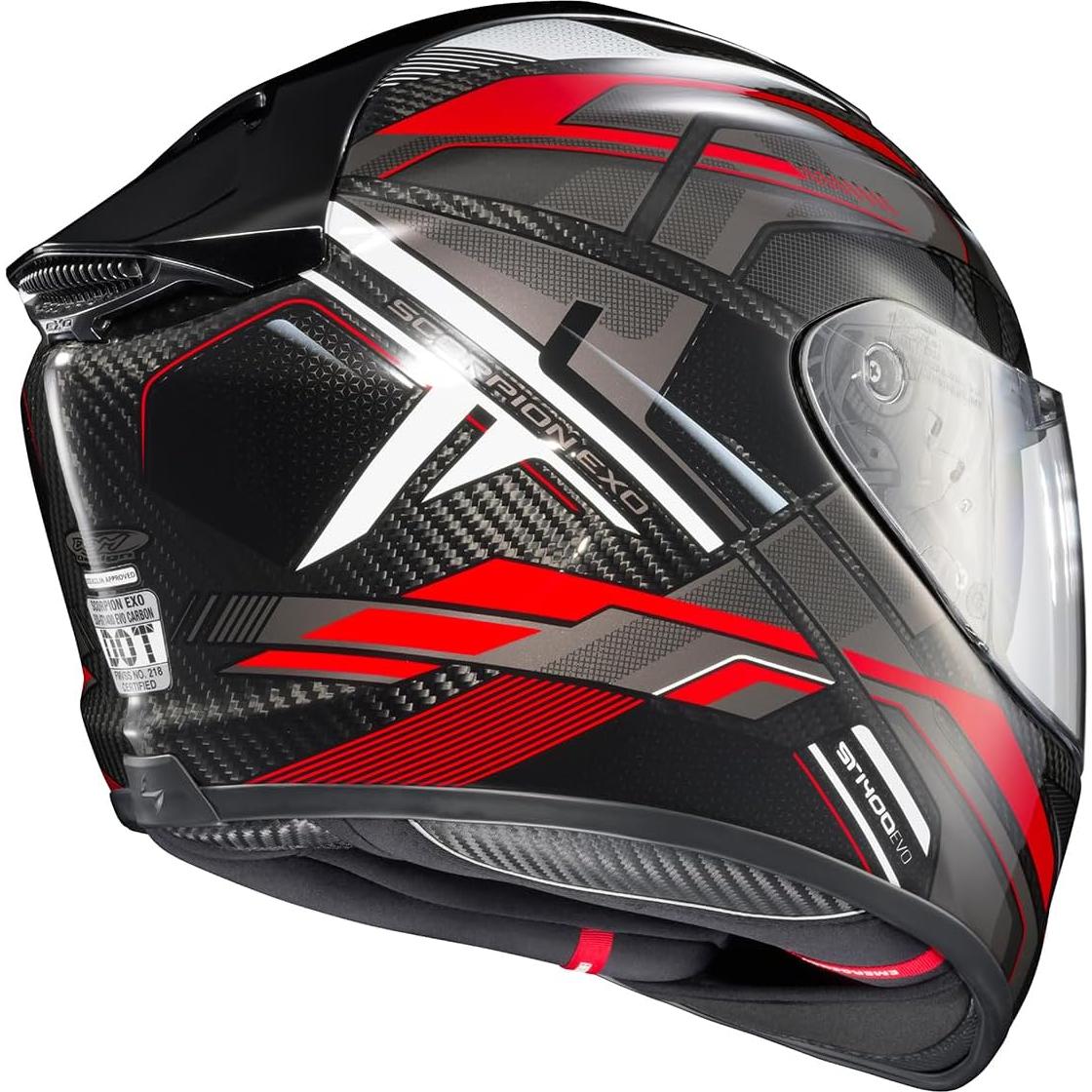 Casco Integral ScorpionEXO ST1400 EVO Fibra Carbono Rojo