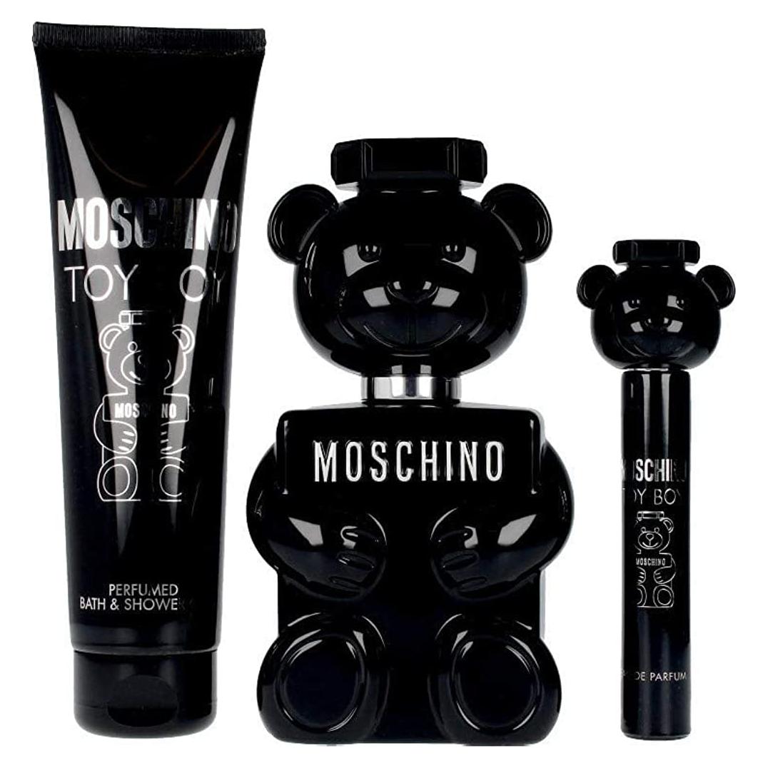 Set de fragancia Toy Boy Moschino 100ml + gel 150ml + spray 10ml