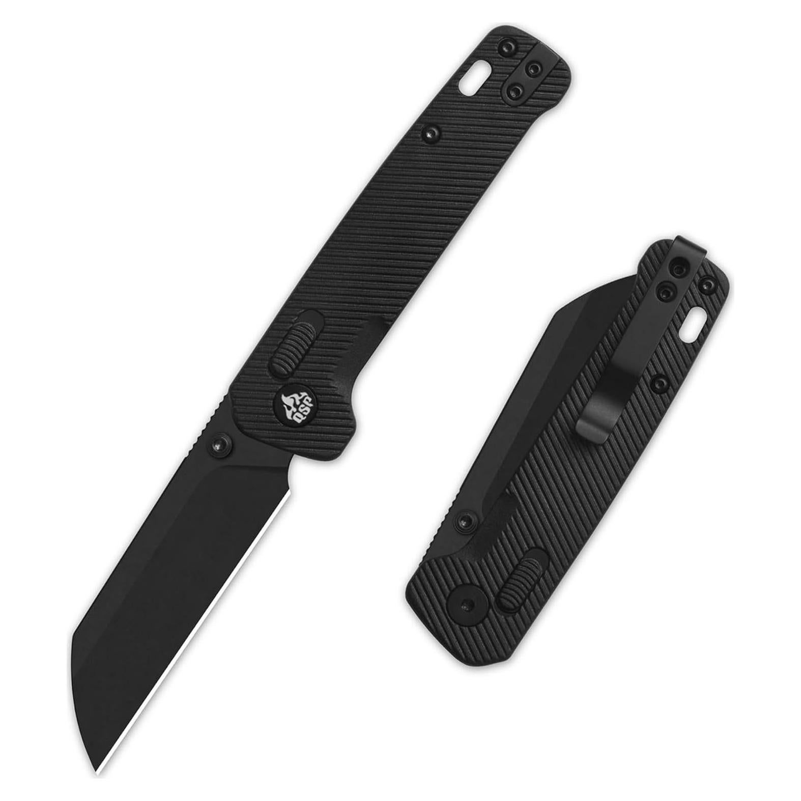 Cuchillo de bolsillo QSP Penguin Glyde, hoja 7.77 cm, negro