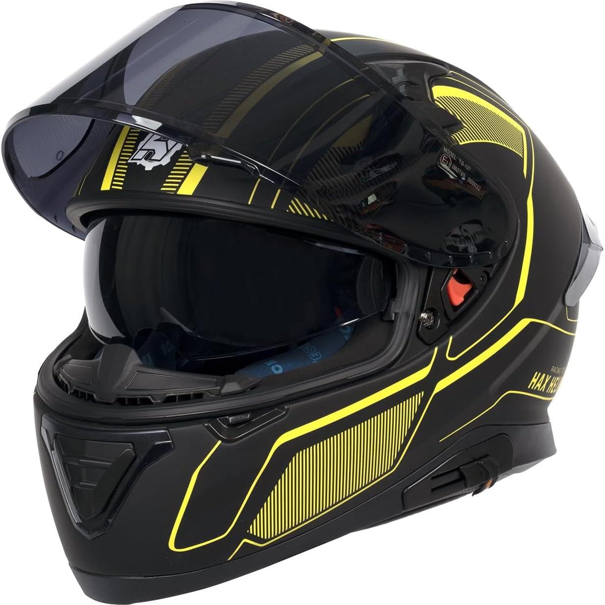 Casco HAX Impulse Doble Ala Amarillo 2.15 kg DOT