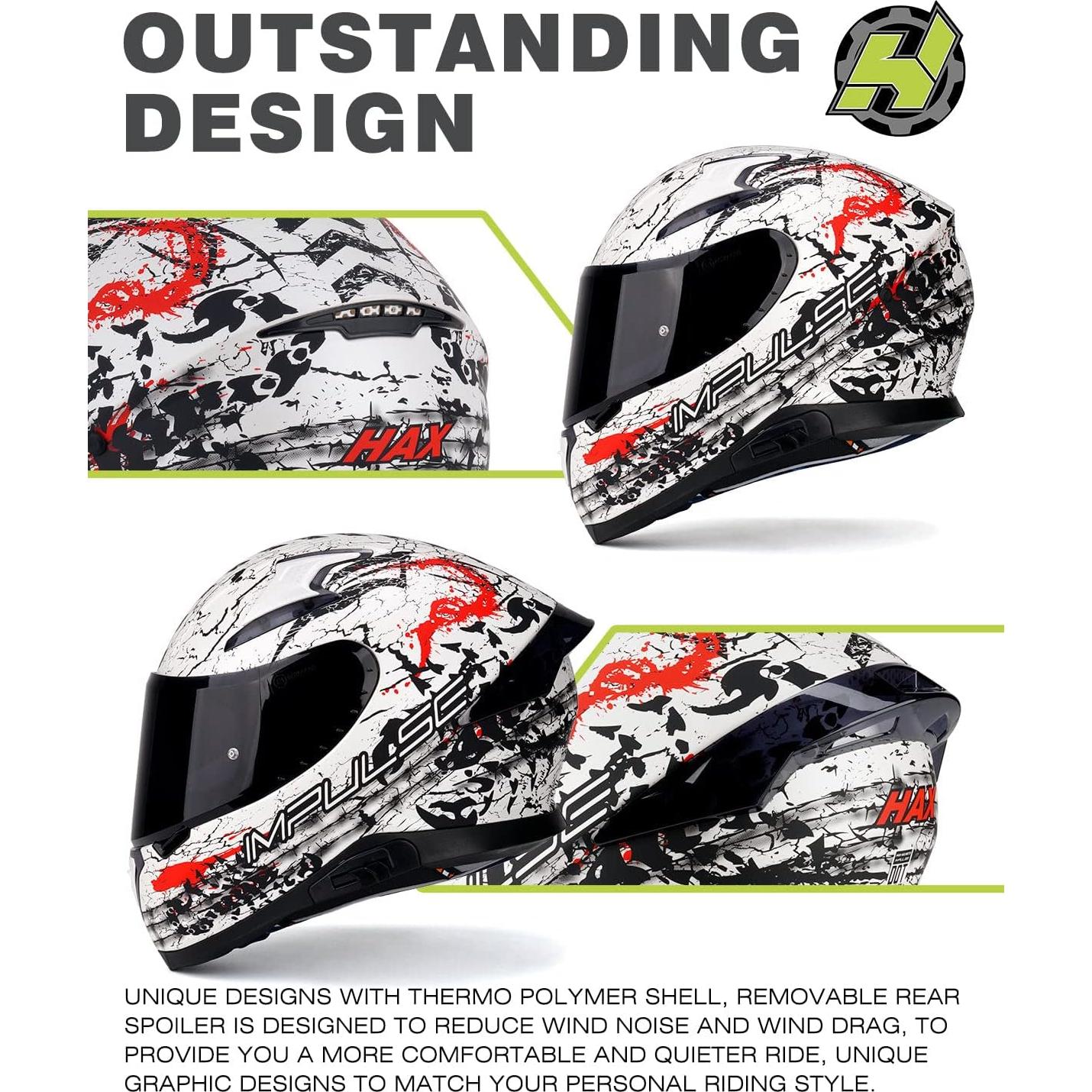 Casco HAX Hax Impulse Mediano Escorpión con Pinlock