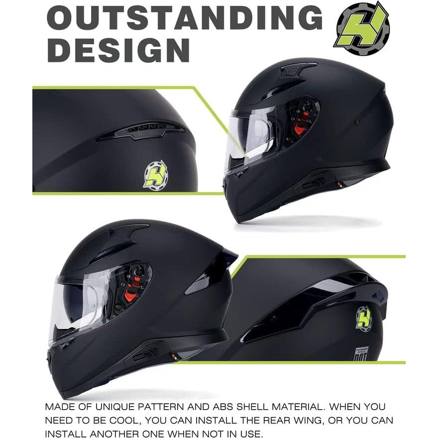 Casco HAX Impulse cara completa Negro mate XXL