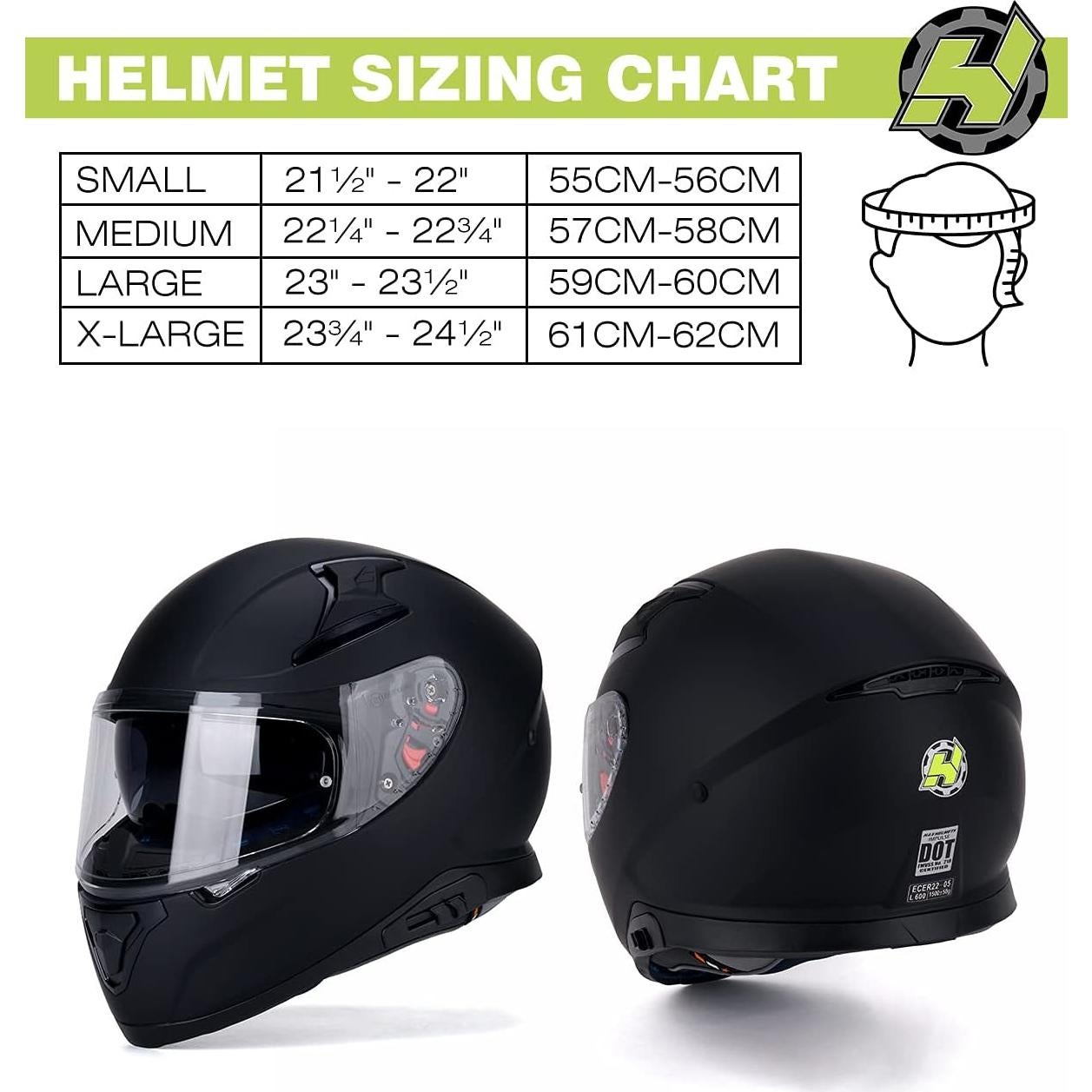 Casco HAX Impulse cara completa Negro mate XXL