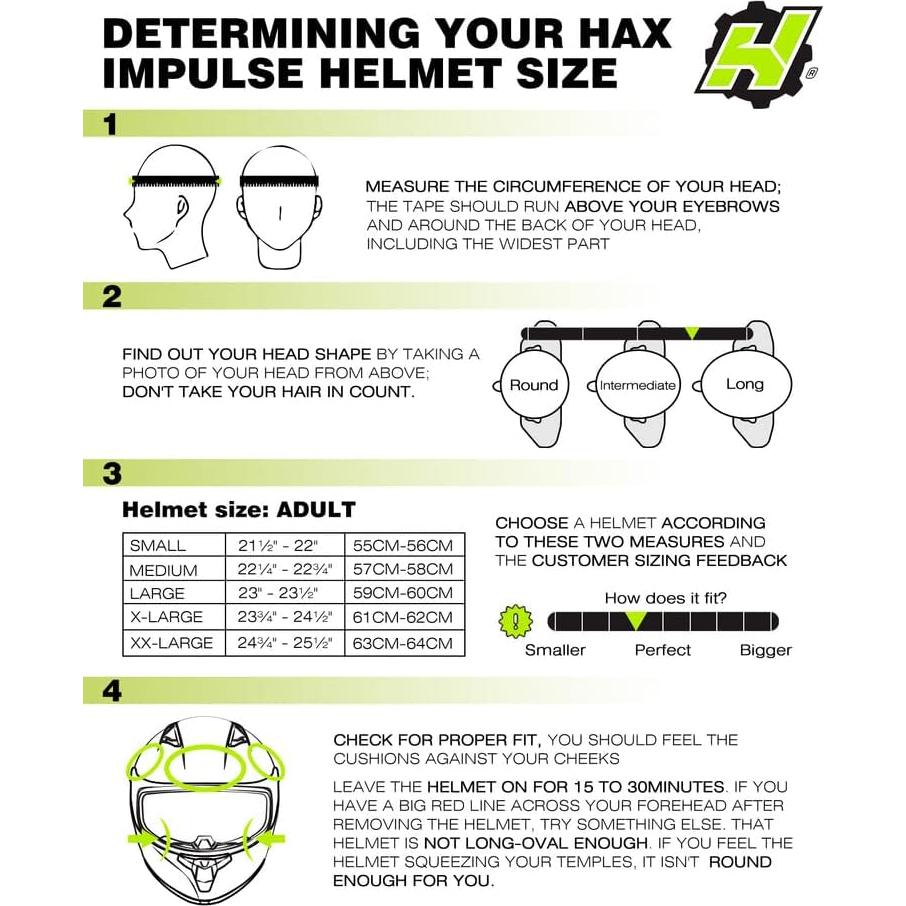 Casco HAX Impulse cara completa Negro mate XXL