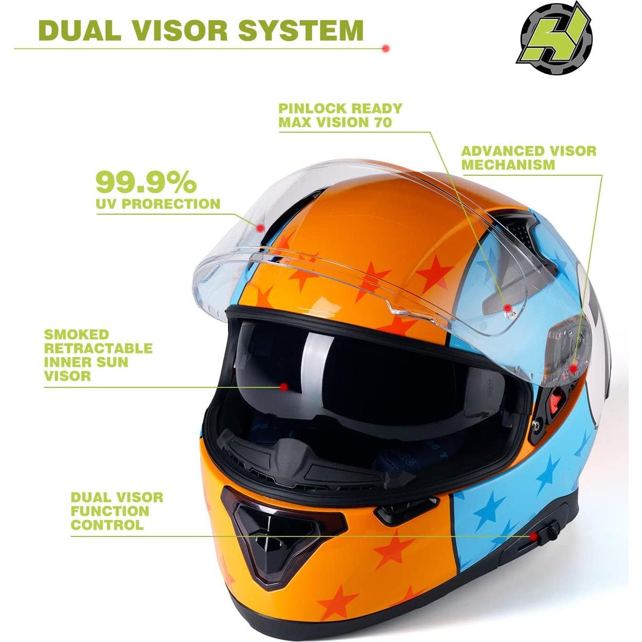 Casco HAX Impulse Mediano Doble Ventilación y Pinlock