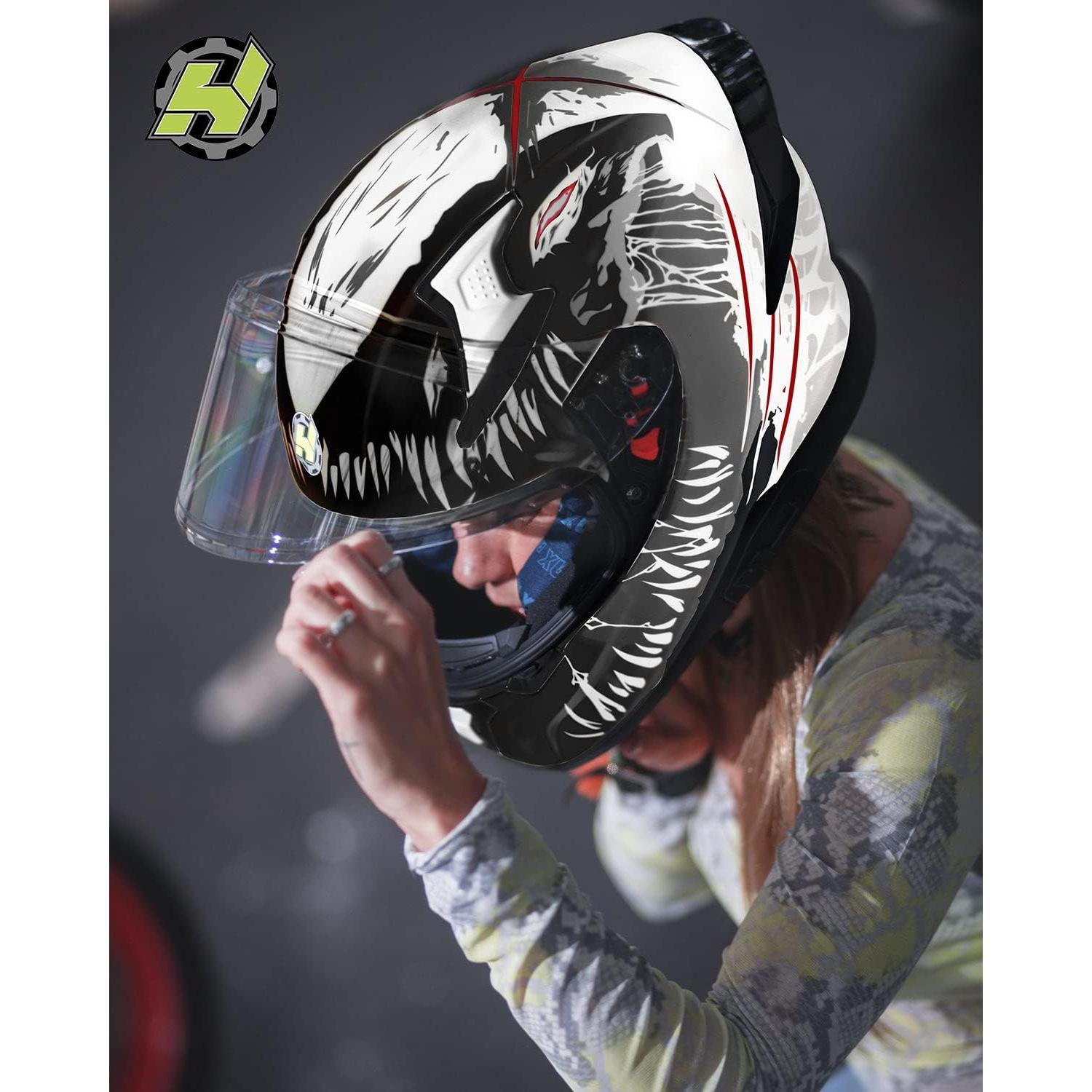 Casco HAX Impulse XL Negro Doble Visor y Ventilación