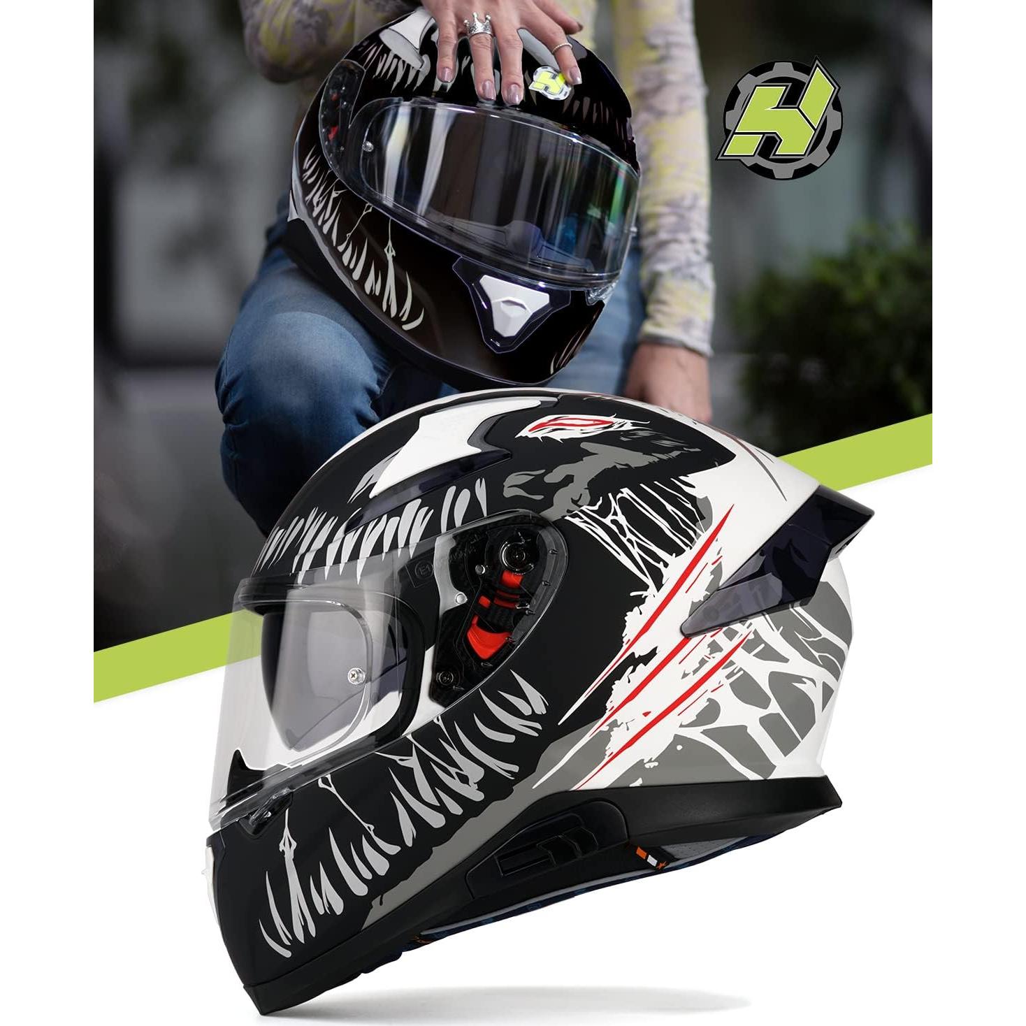 Casco HAX Impulse XL Negro Doble Visor y Ventilación