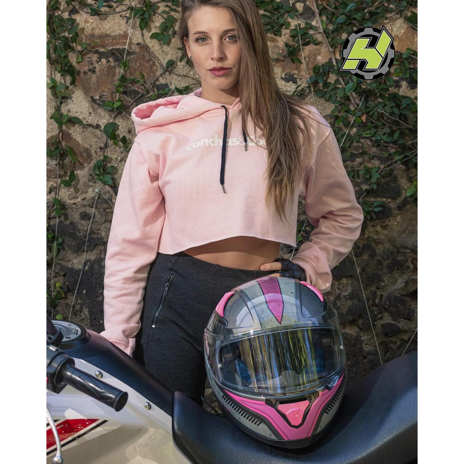 Casco HAX Hax Impulse Duro Aerodinámico Rosa Talla L