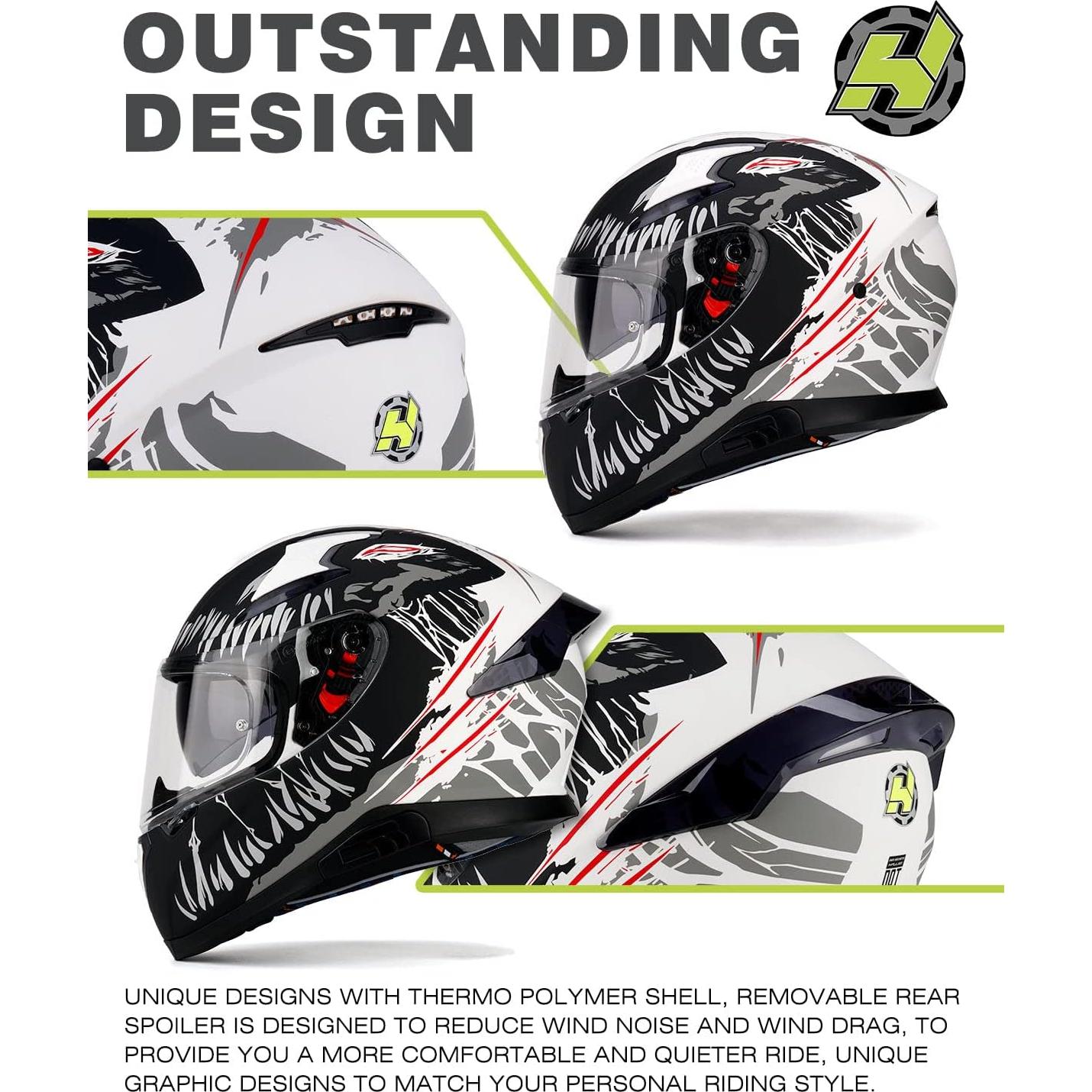 Casco HAX Impulse Mediano Negro DOT con Pinlock