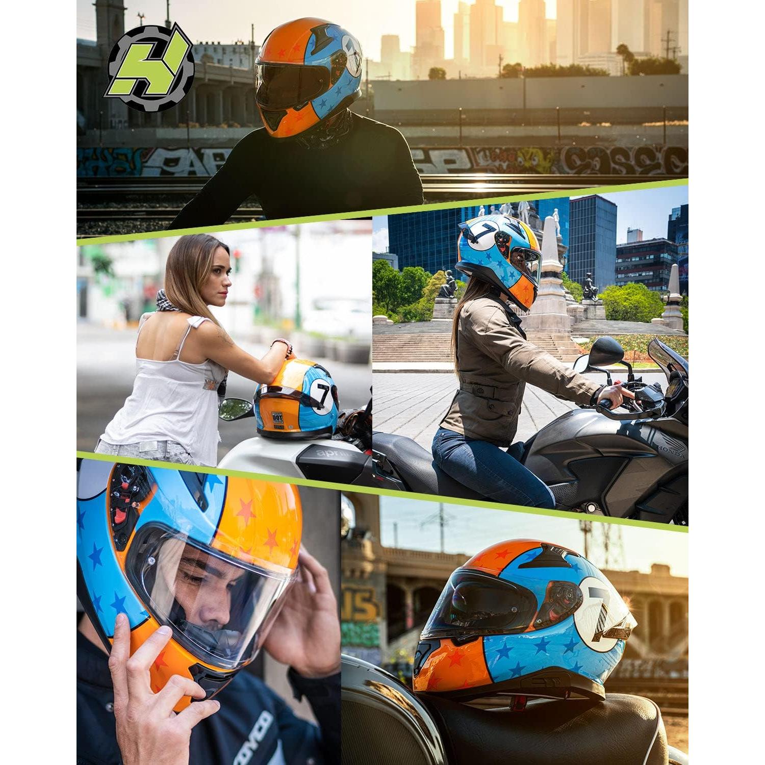 Casco HAX Impulse S para motocicleta con visor Pinlock