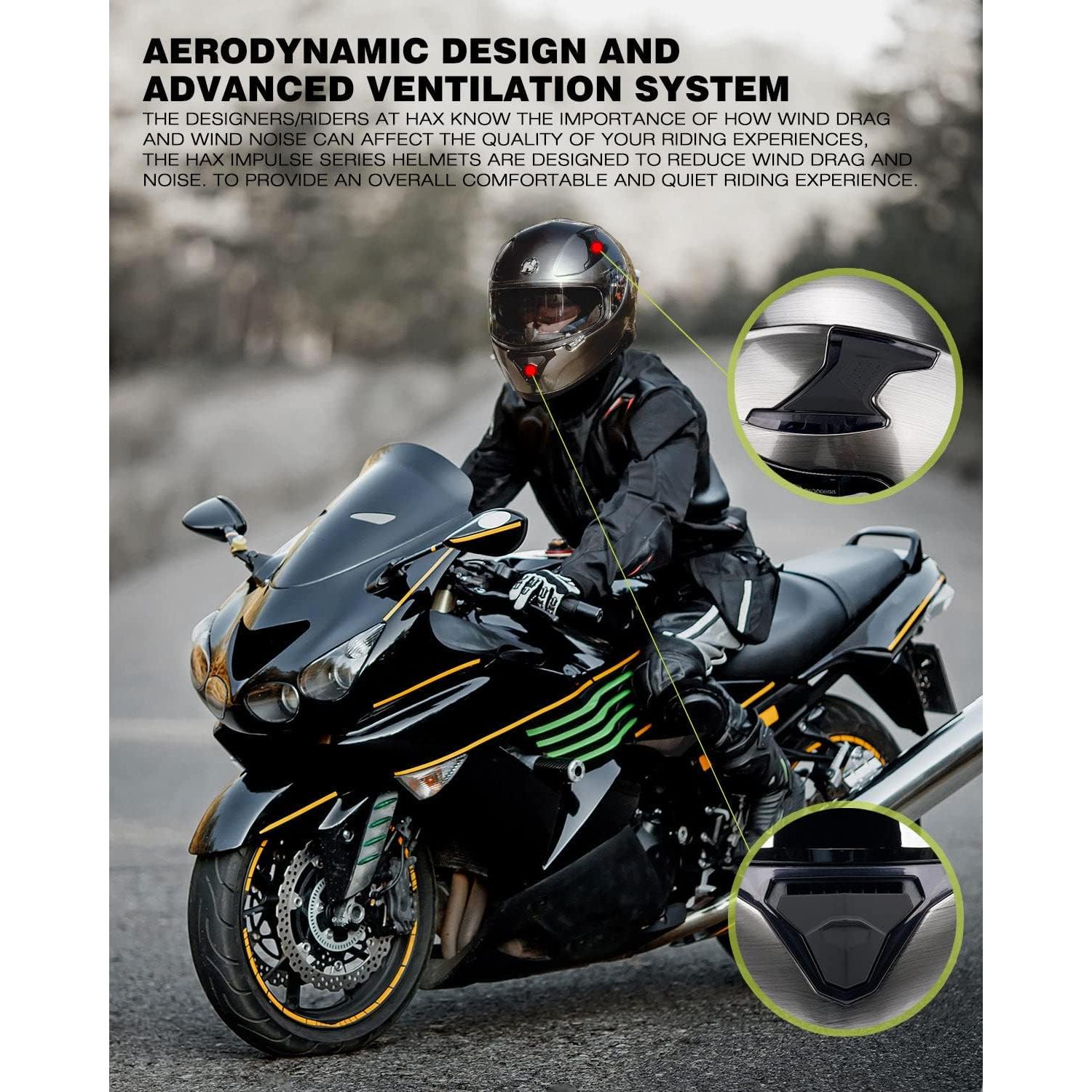 Casco HAX Impulse Mediano Mercurio con Pinlock y UV