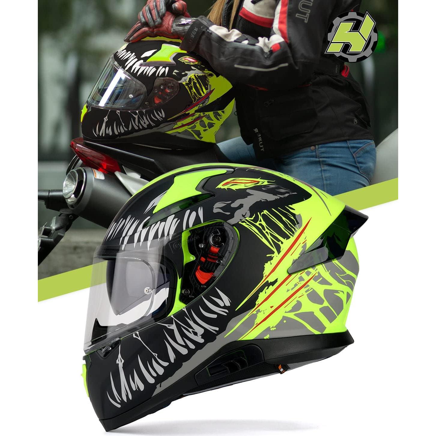 Casco HAX Hax Impulse Amarillo L con visor Pinlock