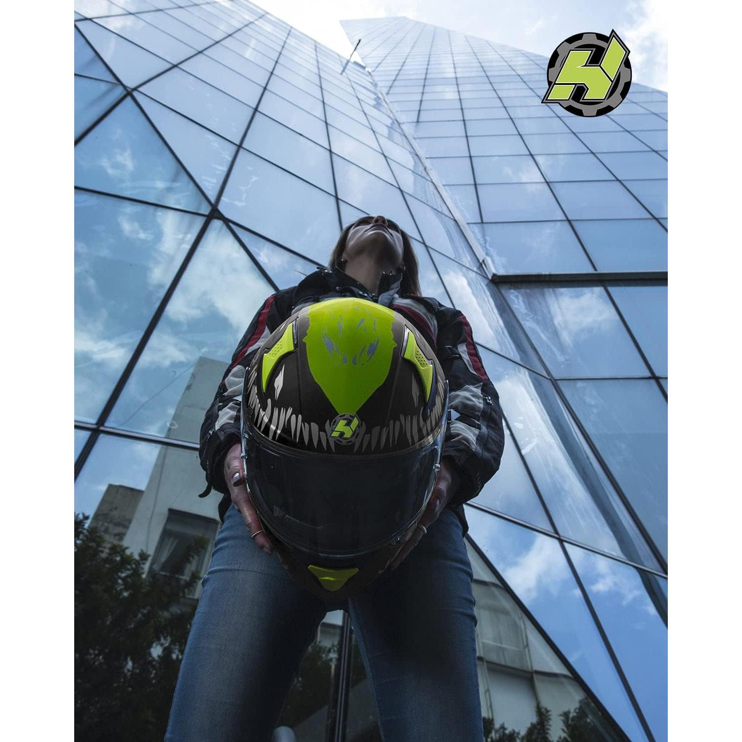 Casco HAX Hax Impulse Amarillo L con visor Pinlock