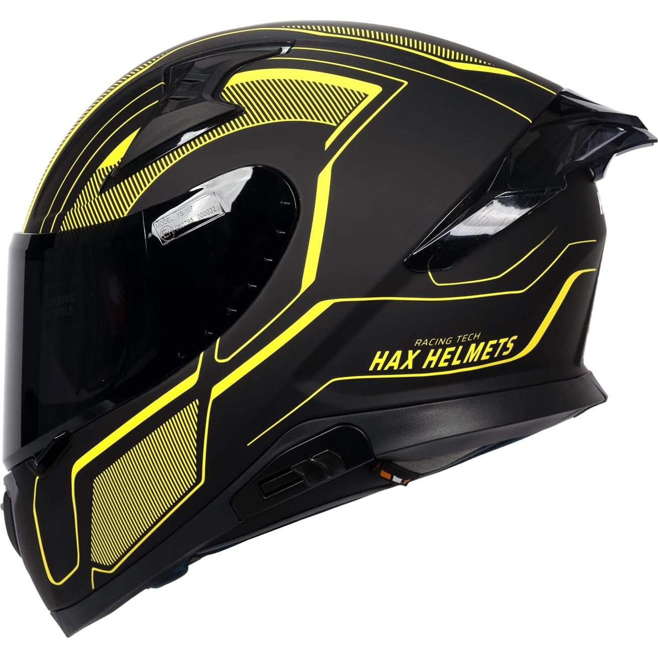 Casco HAX Impulse Amarillo Cuchilla Mediano DOT