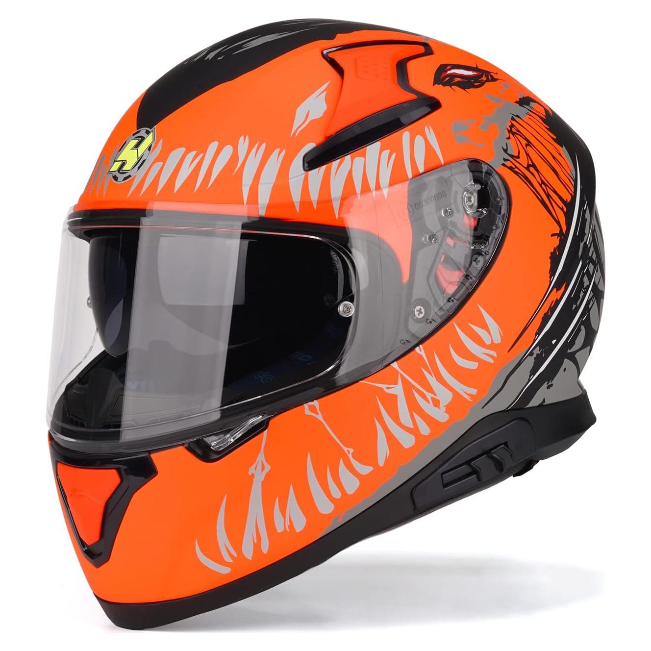 Casco HAX Impulse Mediano Naranja con Visor Pinlock