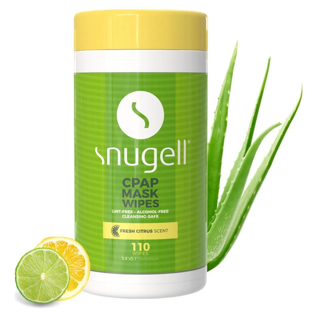 Toallitas CPAP Snugell 110ct - Algodón Suave con Aloe Vera