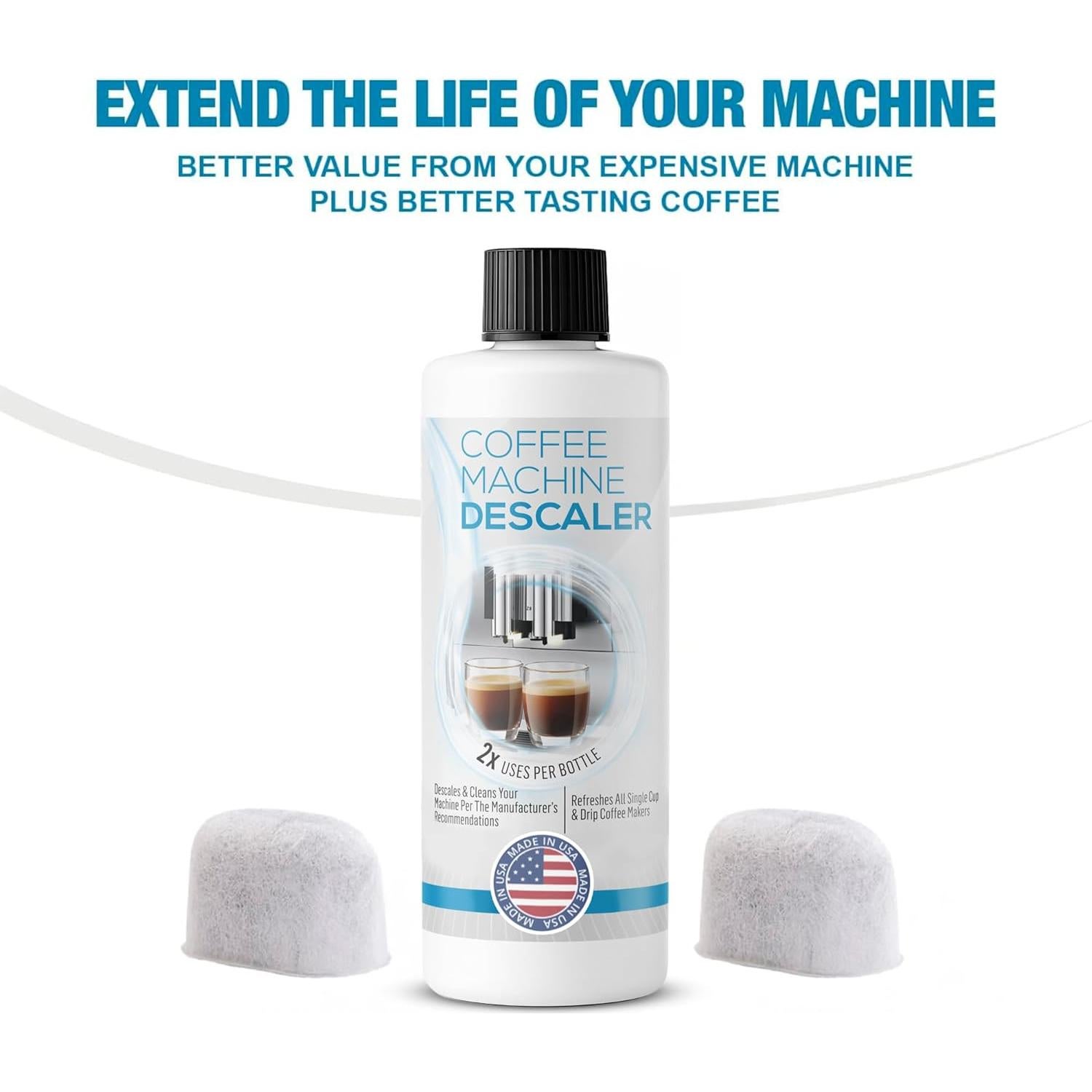 Kit Descalcificador Universal FreshFlow para Cafeteras Keurig - 1 Botella y 2 Filtros