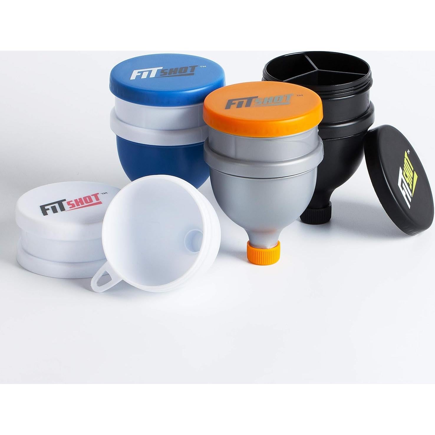 Embudo de Suplemento FitShot 120ml 2 en 1 Libre de BPA